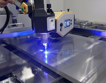 Handheld fiber laser welding machine joining aluminum sheet