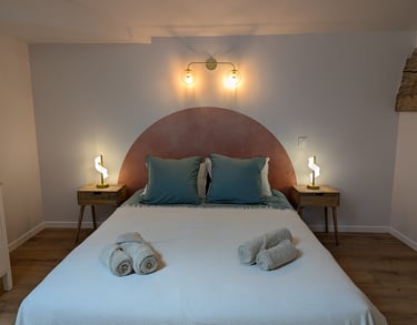Intérieur de la chambre Jade à Champniers en Angoulême