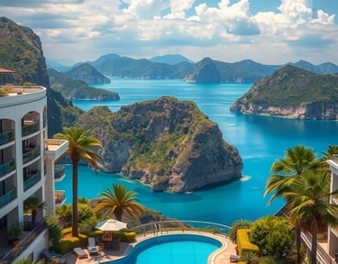 A five-star hotel with serene surroundings