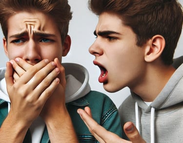 One teenager abuse another using harsh language