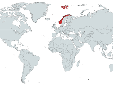 Norway on the World Map