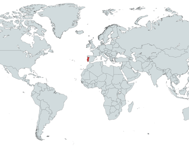 Portugal on the world map