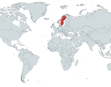 Sweden on the world map