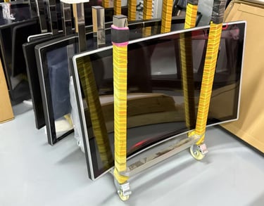 inside the claratech's curved screen factory
