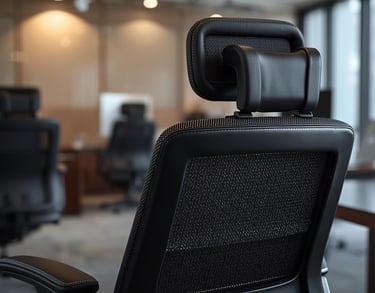 Premium Materials – Leather, fabric, or mesh finishes to match Dubai’s modern office aesthetics.