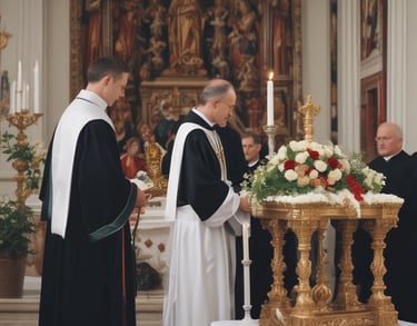 a man riding a skateboard down a street next to tall buildings