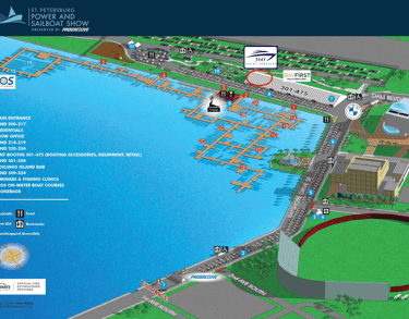 St Petersburg boat show map