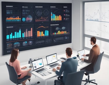 a man riding a skateboard down a street next to tall buildings