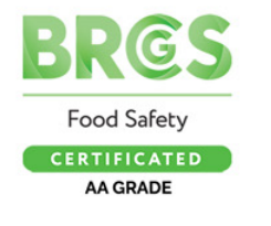 a food product with the words brg's food safety certificate