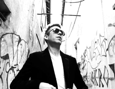 Portrait of Benvenuto Electrojazz, French trumpeter available for international booking