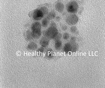 test image showing results of 50nm particle size in process that did not include agitating the water