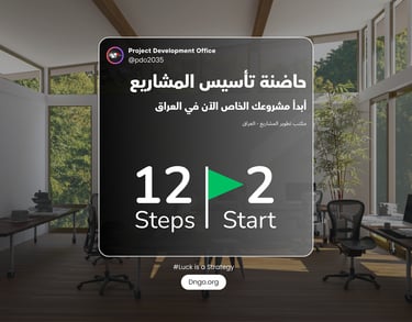 12 Steps 2 Start هي حاضنة أعمال افتراضية تعتمد منهجية علمية من 12 خطوة تنفيذية لتحويل الأفكار إلى شر