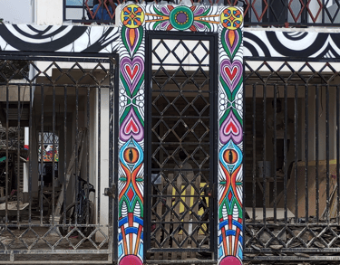 a designed gated in front 