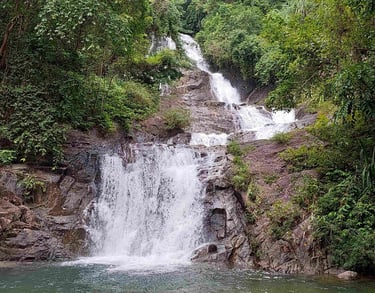 lampi waterfall khao lak thailand
