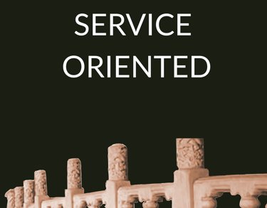 a building with a sign that says service oriented
