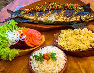 peixe assado do Jundu