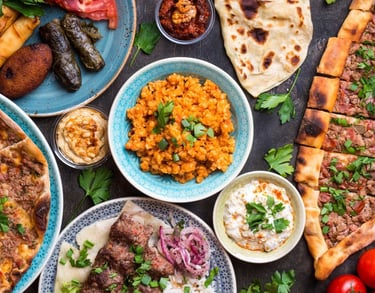 Mélange de plats turques