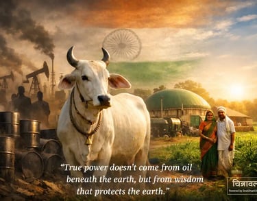 आत्मनिर्भर भारत और पर्यावरण संरक्षण का प्रतीक – गोबर गैस बनाम तेल आधारित ऊर्जा व्यवस्था