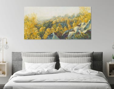 Tableau Sybille Ingold Forêt de Fontainebleau dans la chambre à coucher