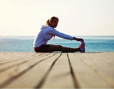 Lady doing Hamstring stretch