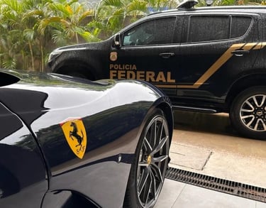 a police car parked in front of a police car