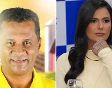 a man and woman in yellow shirts and yellow shirts