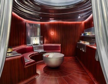 Luxury perfume boutique interior at Amouage Harrods.