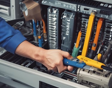 a man riding a skateboard down a street next to tall buildings