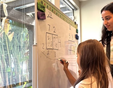 Girl doing multiplication