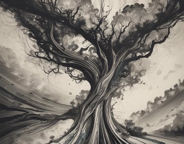 a man riding a skateboard down a street next to tall buildings