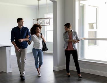 an agent showing a home