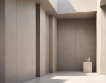 Minimalist architectural scene representing the story and foundation of the HORIX fashion brand