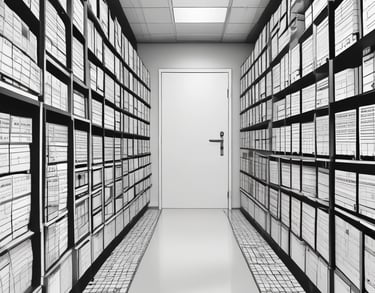 a man riding a skateboard down a street next to tall buildings