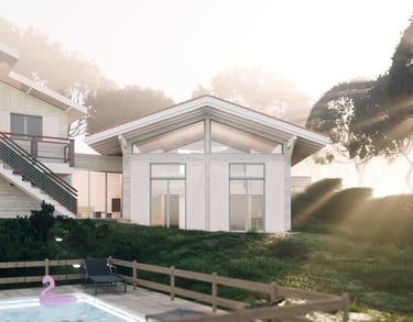Extension d'un chalet rousseau au cap-ferret