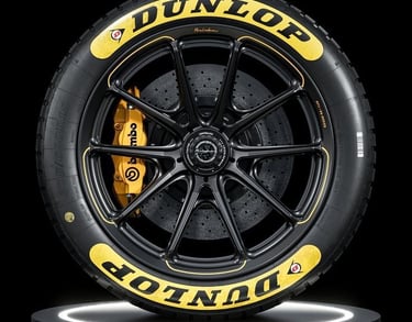 close up sidewall of dunlop tyre sold at the tire shop in nigeria