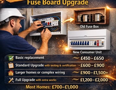 Average Cost of a Fuse Board Upgrade