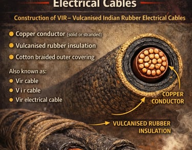 Construction of VIR– Vulcanised Indian Rubber Electrical Cables