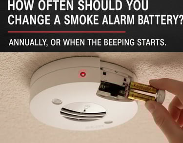 how do you change battery in smoke alarm time period