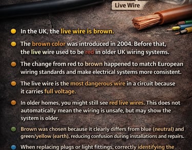 Interesting Facts About the Live Wire Color in the UK
