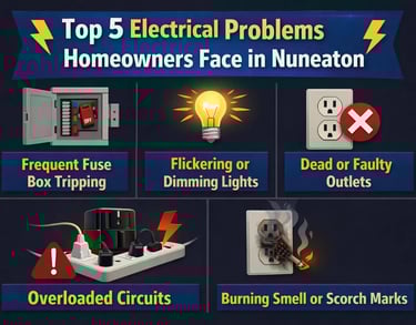 Top 5 Electrical Problems Homeowners Face in Nuneaton