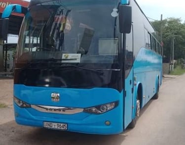 Big 32 seater AC busses are provided for bigger groups.