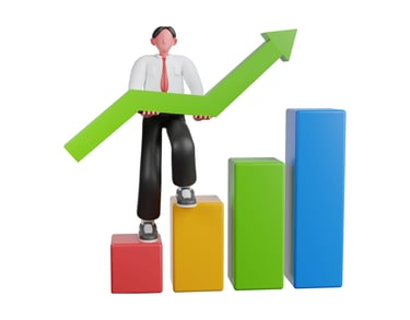 a man in a suit and tie is standing on a pedestal