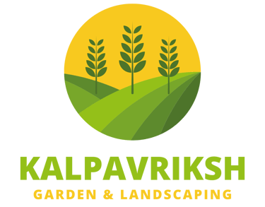a logo for kalpavish garden and landscaping