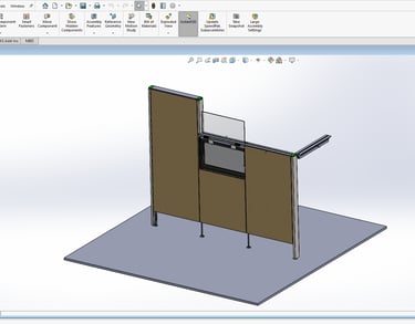 SolidWorks design for CNC, sheet metal, and injection-molded parts.