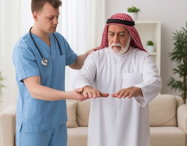 العلاج الطبيعي المنزلي نوفر جلسات علاج طبيعي بإشراف مختصين لمساعدة المرضى على استعادة الحركة والقوة 