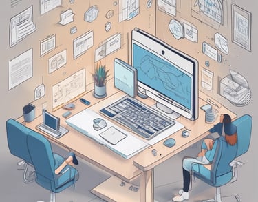 a man riding a skateboard down a street next to tall buildings