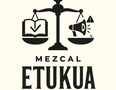 Balanza equilibrando un icono de un libro abierto (autenticidad) y un icono de un megáfono 