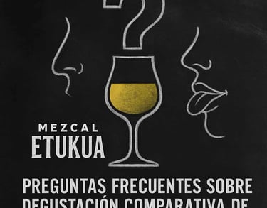 Primera plana de una copa tulipán con mezcal Etukua siendo girada suavemente, mostrando las 'lágrima