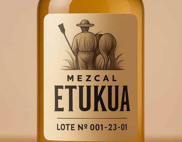  Detalle del número de lote en empaque de mezcal auténtico