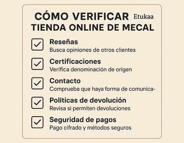 Checklist para verificar tiendas digitales de mezcal auténtico